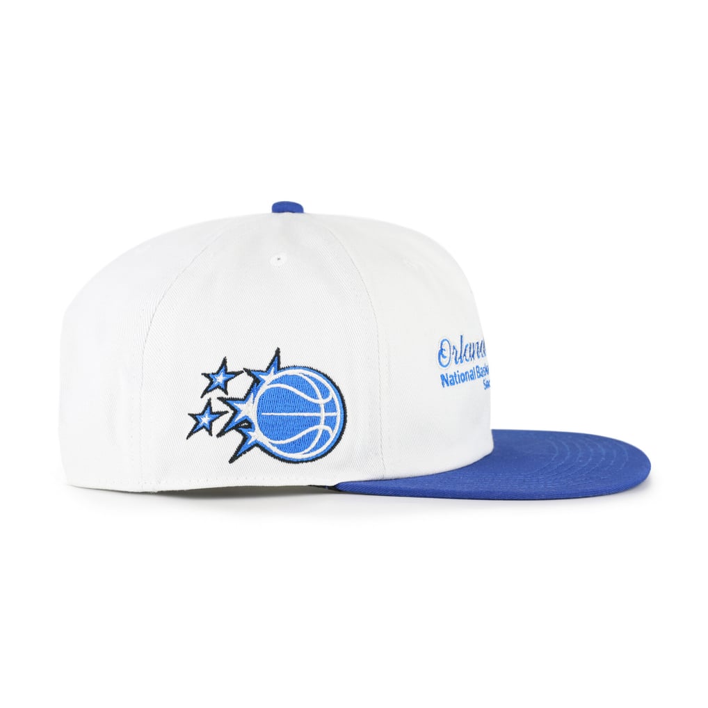 Orlando Magic '47 Script Stack Captain Snapback Hat - White