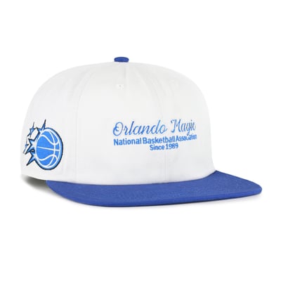 Orlando Magic '47 Script Stack Captain Snapback Hat - White