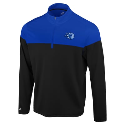 Orlando Magic Antigua Hinder Quarter-Zip Pullover - Black/Blue