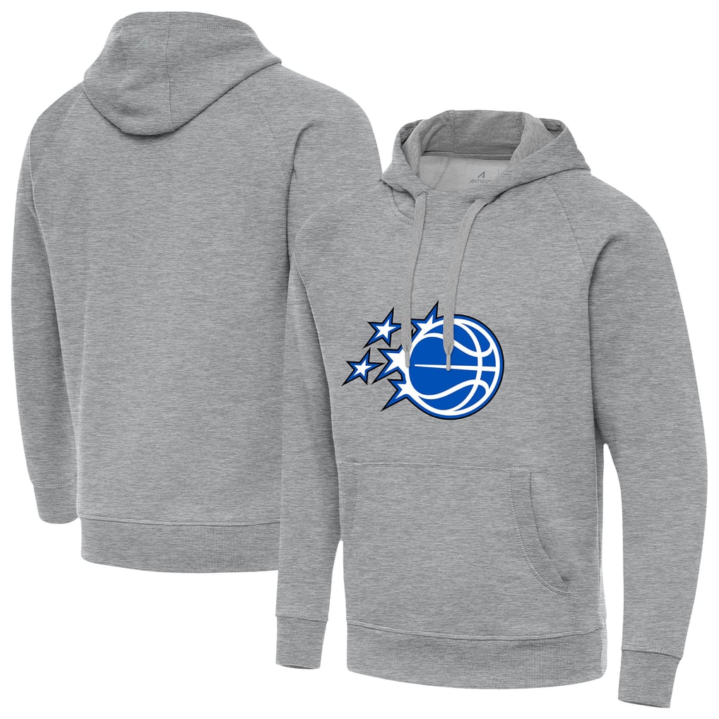 Orlando Magic Antigua New Logo Tall Victory Pullover Hoodie - Heather Gray