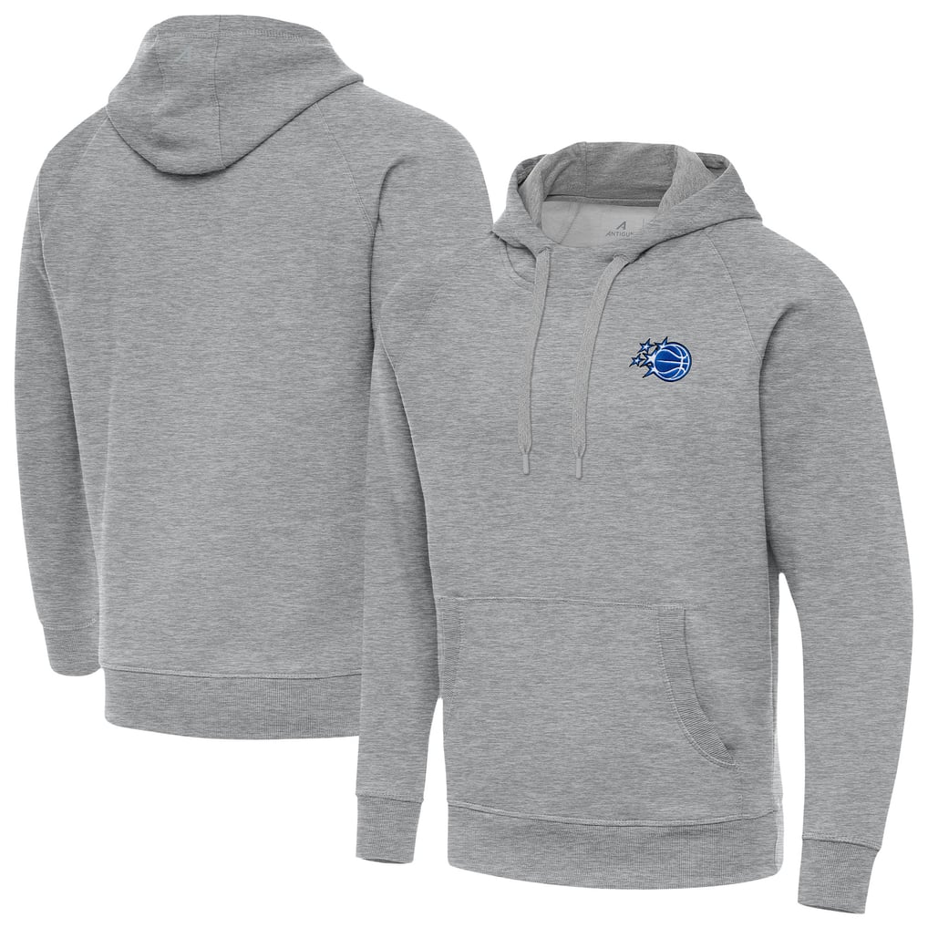Orlando Magic Antigua New Logo Tall Victory Pullover Hoodie - Heather Gray