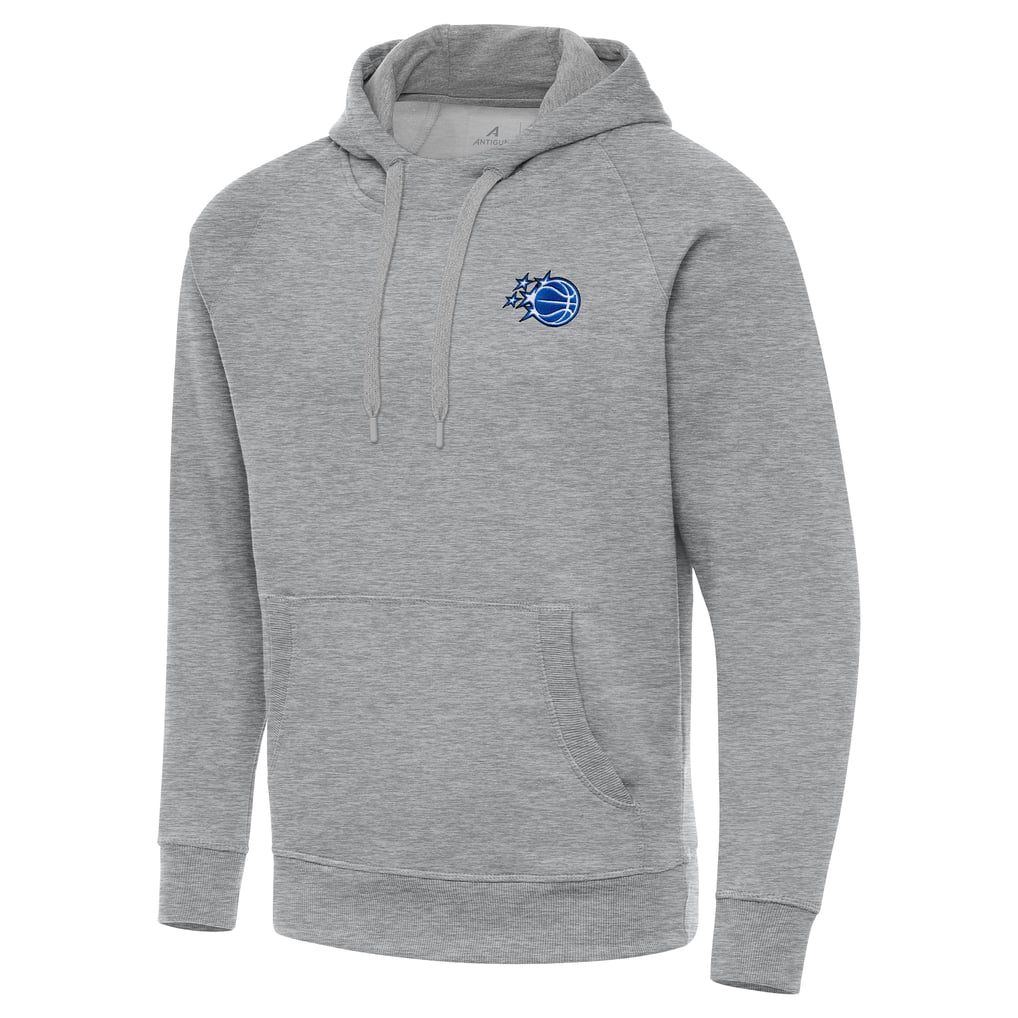 Orlando Magic Antigua New Logo Tall Victory Pullover Hoodie - Heather Gray