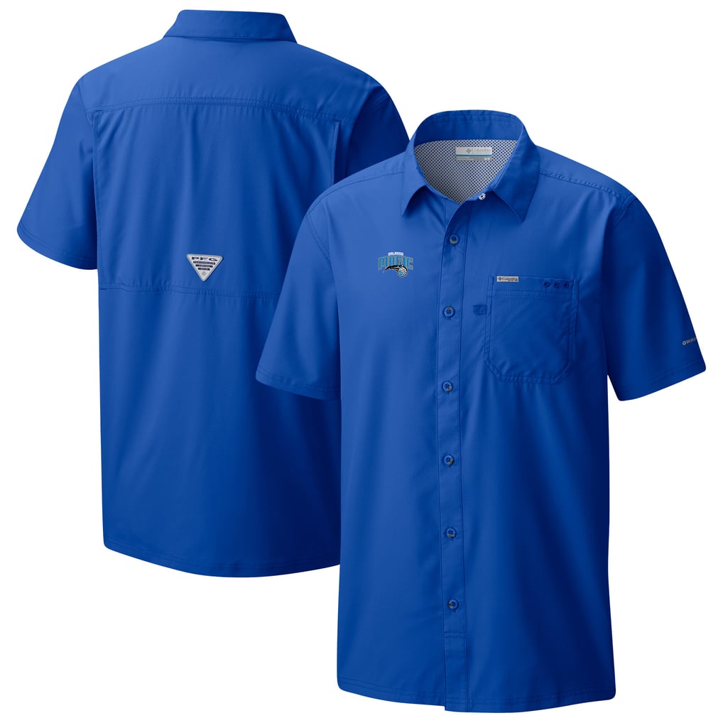  Orlando Magic Columbia Men's Slack Tide Camp Button-Up Shirt - Blue
