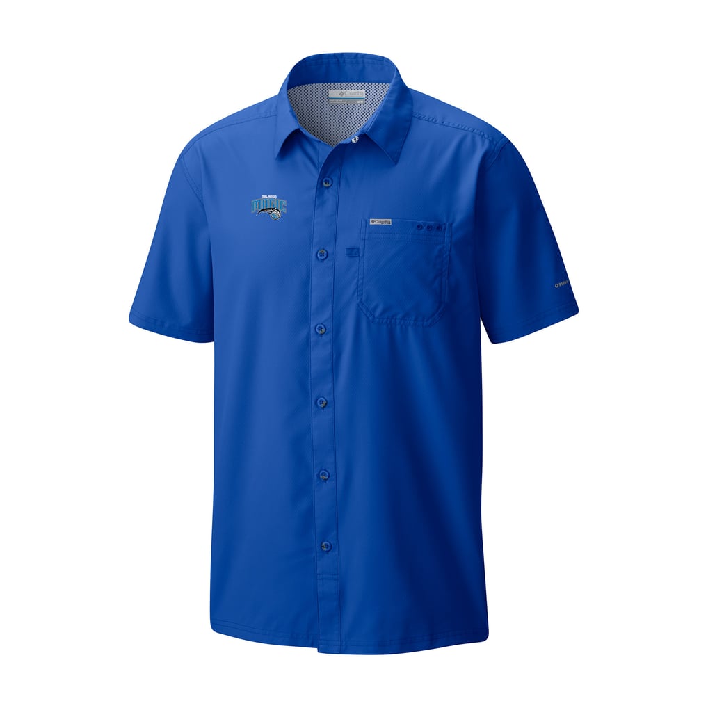  Orlando Magic Columbia Men's Slack Tide Camp Button-Up Shirt - Blue