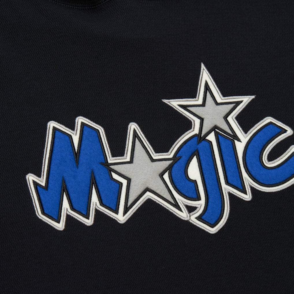 Orlando Magic Mitchell & Ness Hardwood Classics Lightweight Thermal Pullover Hoodie - Black