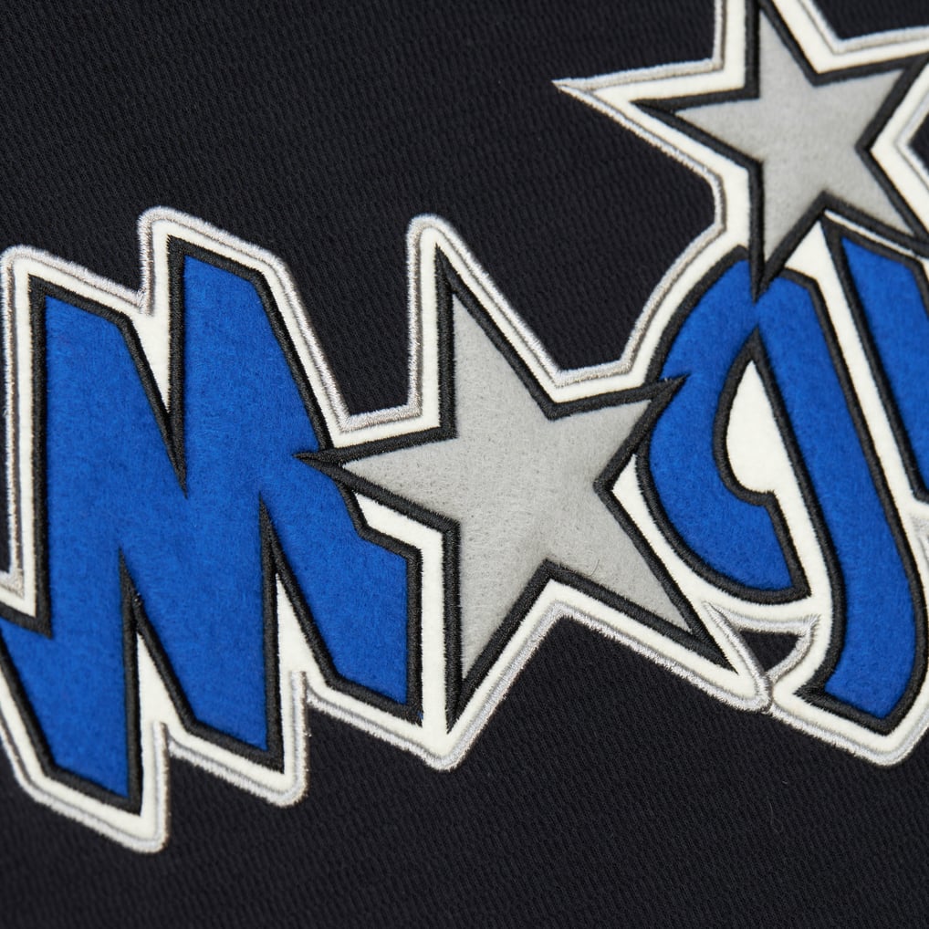 Orlando Magic Mitchell & Ness Hardwood Classics Lightweight Thermal Pullover Hoodie - Black