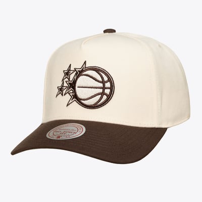 Orlando Magic Mitchell & Ness Brown and Cream Pro Pinch Snapback Hat - Cream