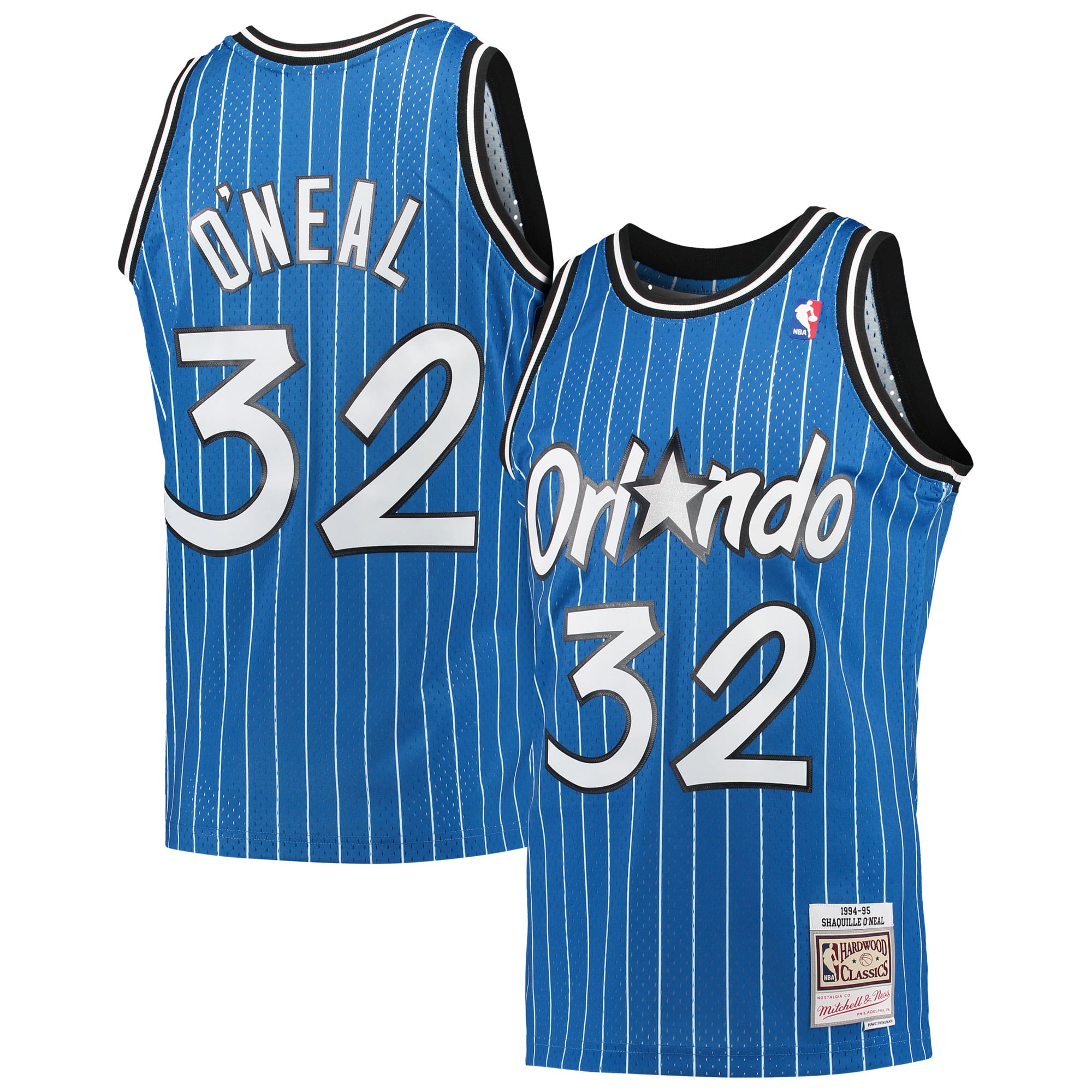 Men's Orlando Magic Shaquille O'Neal Mitchell & Ness Blue Hardwood
