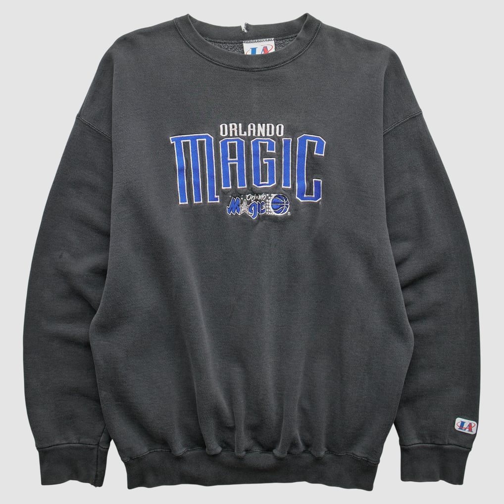 Orlando Magic Logo Athletic 90s Pullover Sweatshirt - Gray - L by Fanatics Real Vintage