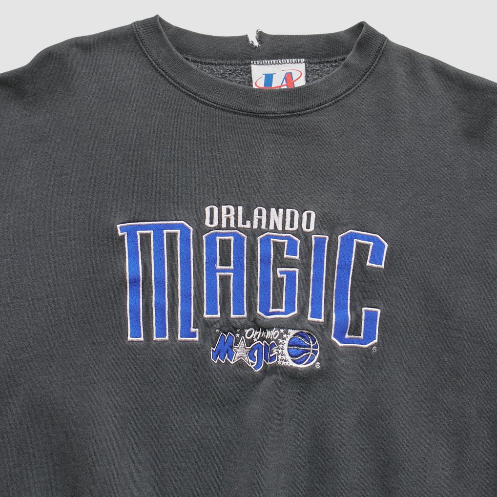 Orlando Magic Logo Athletic 90s Pullover Sweatshirt - Gray - L by Fanatics Real Vintage