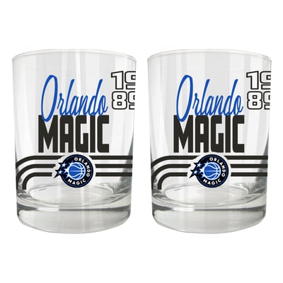 Orlando Magic Two-Piece 12oz. Heritage Rocks Glass Set