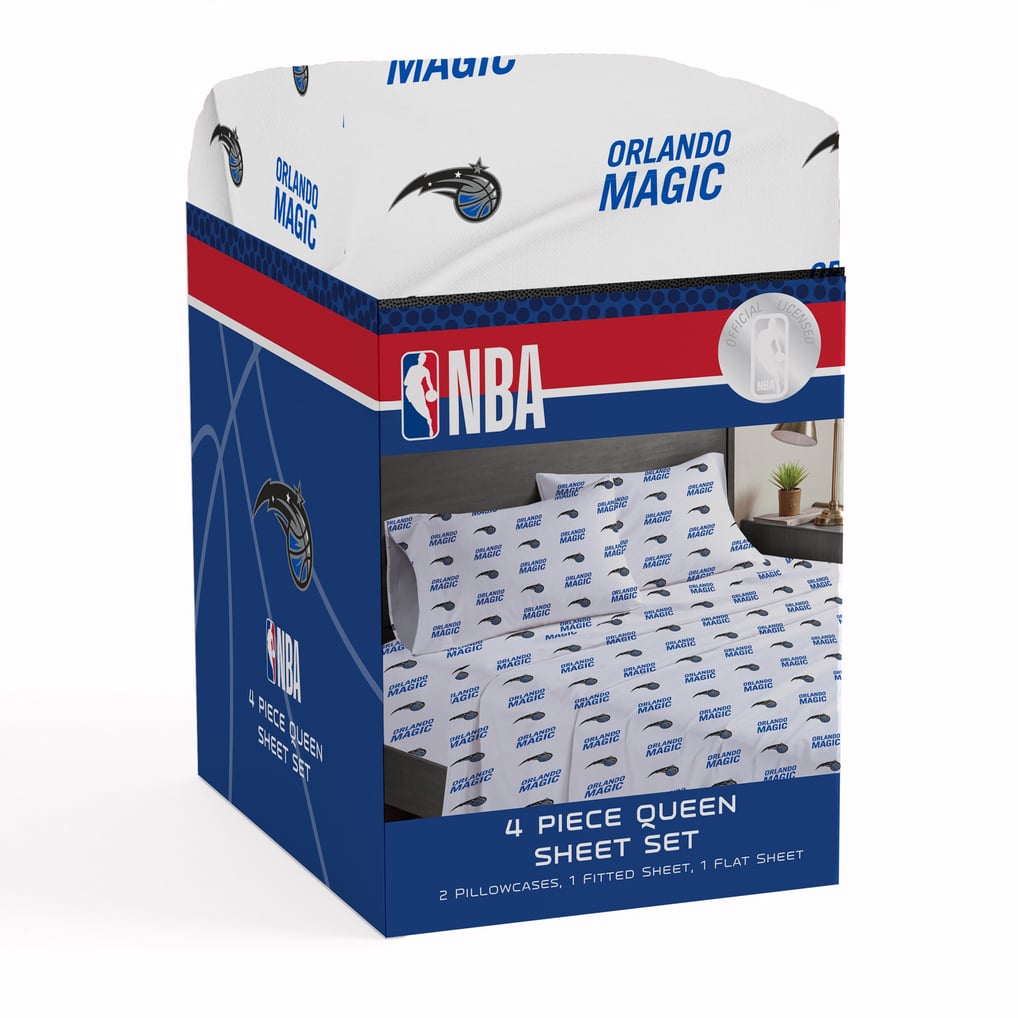 Orlando Magic Pegasus Four-Piece Queen Sheet Set