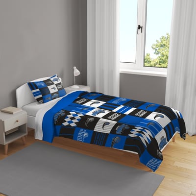 Orlando Magic Pegasus Patchwork Plaid Two-Piece Twin/Twin XL Bed in a Bag Set