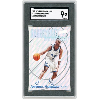 Penny Hardaway Orlando Magic 1997-98 Topps Stadium Club Hardcourt Heroics #H6 SGC Authenticated 9 Card 