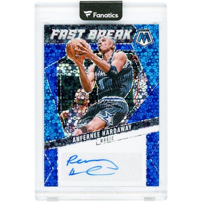 Penny Hardaway Orlando Magic Autographed 2024-25 Panini Mosaic Blue Fast Break #AFB-ANF #1/25 Card