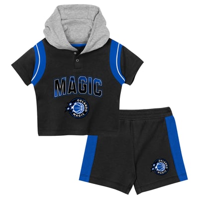 Orlando Magic Outerstuff Preschool Get Back Short Sleeve Hoodie & Shorts Two-Pack Set - Black