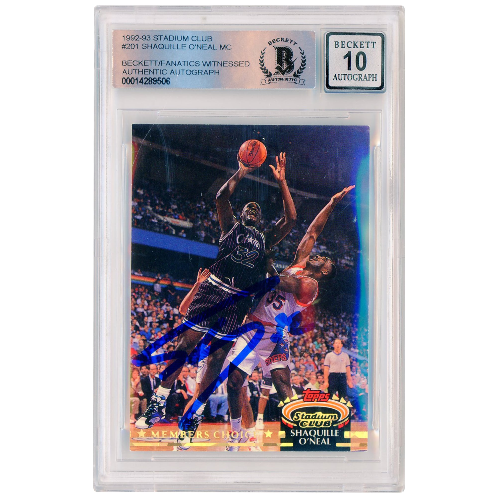 Magic Rookie Champ Autographed Orlando Magic Shaquille O'Neal Orlando Magic 1992-93 ...