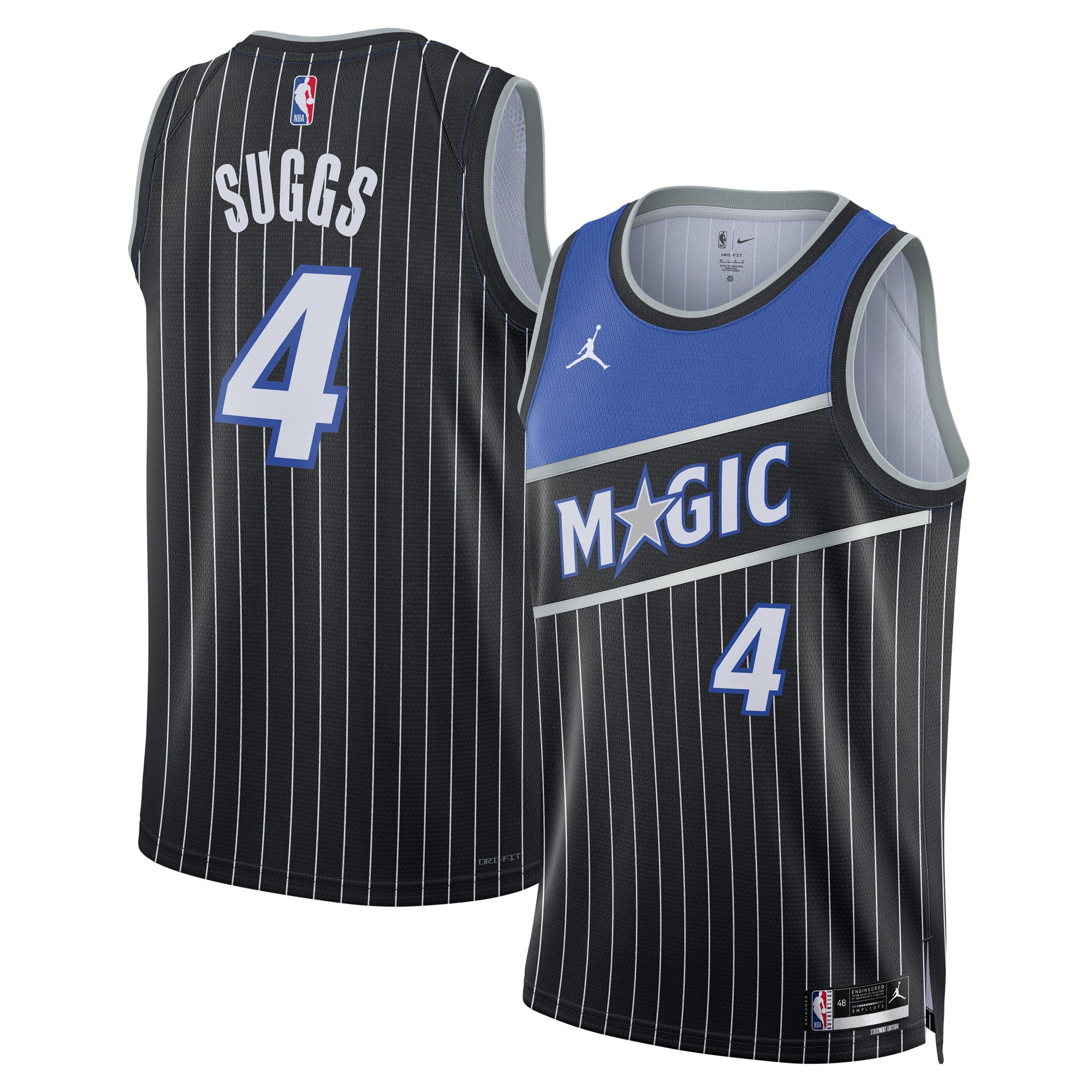 Unisex Orlando Magic Jalen Suggs Jordan Brand Black Swingman 