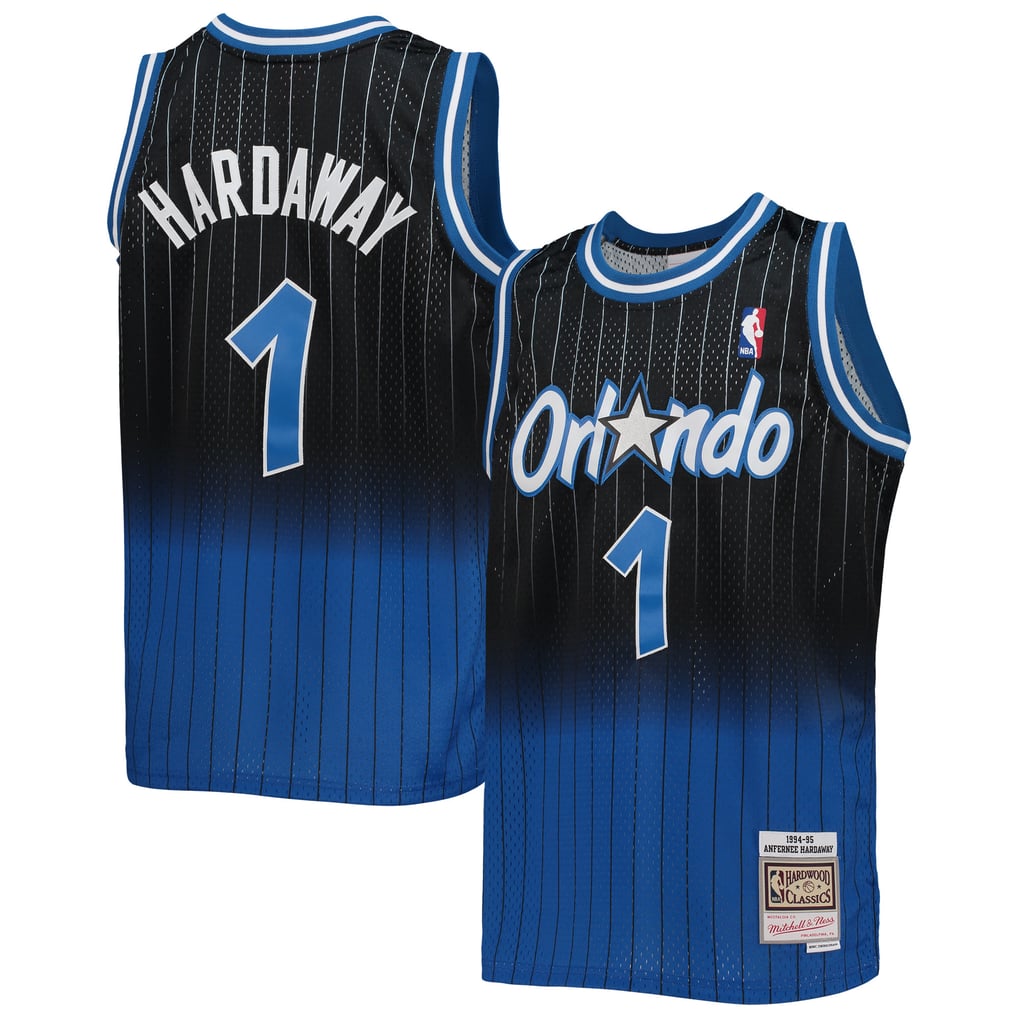 Maillot Orlando Magic Penny Hardaway Mitchell & Ness - Bleu Rayures - Taille L Jeunesse - Occasion