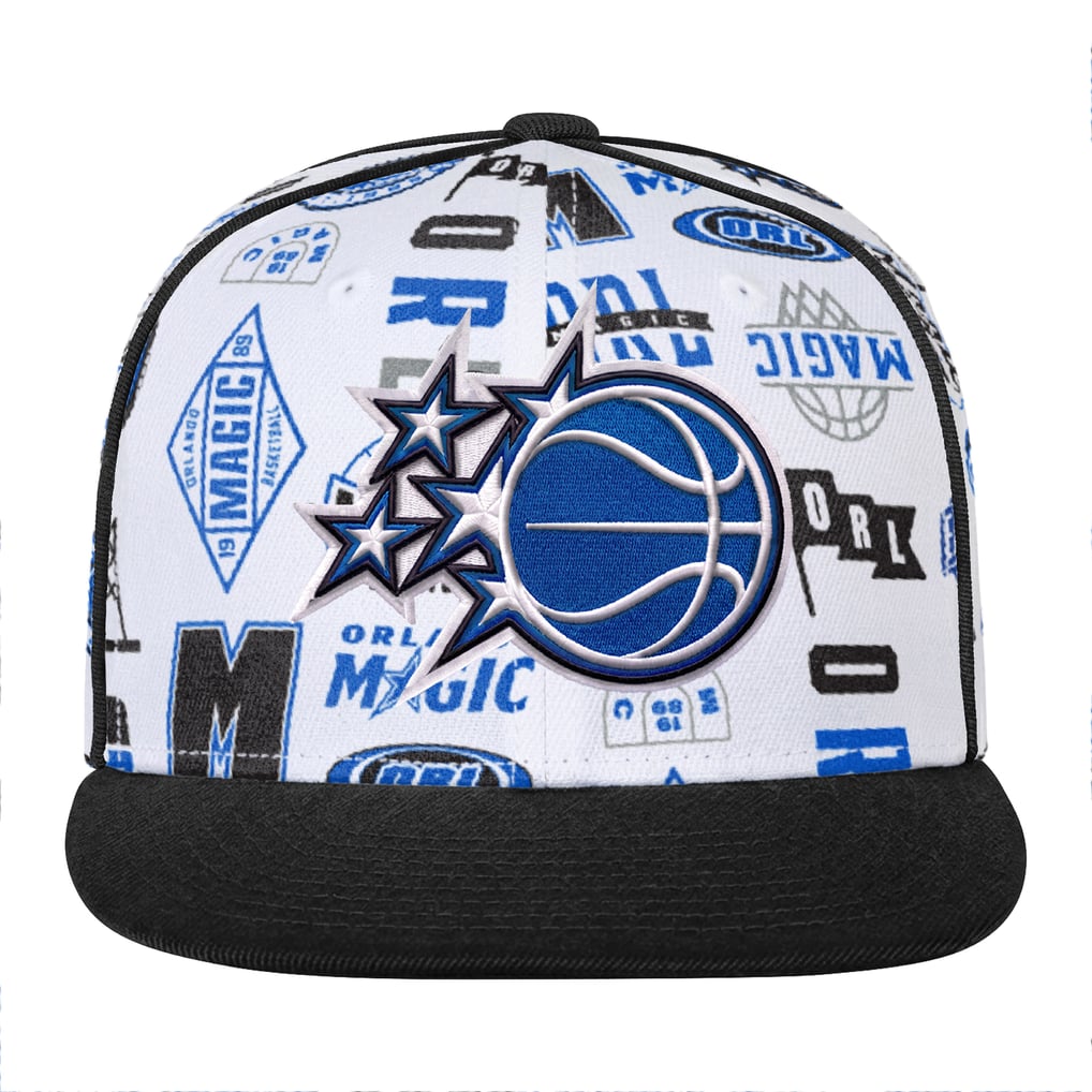 Orlando Magic Outerstuff Youth Piped Up Snapback Hat - White
