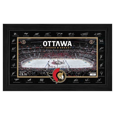 Ottawa Senators Highland Mint Limited Edition 2026–27 Facsimile Signature 12" x 20" Rink Framed Photo