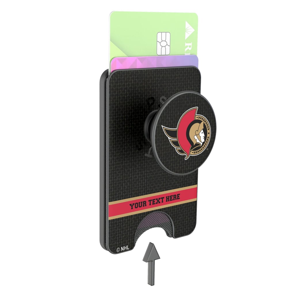 Ottawa Senators Keyscaper Personalized Solid PopSockets Magnetic Wallet