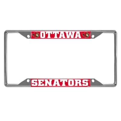 Ottawa Senators Logo Brands Chrome License Plate Frame