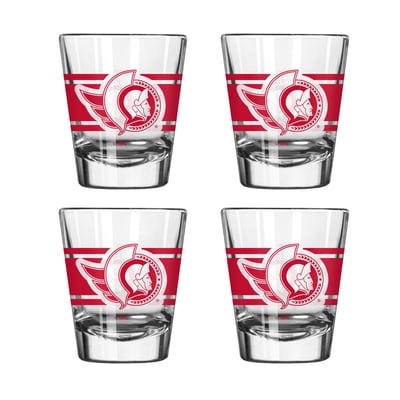 Ottawa Senators Logo Brands Four-Piece Stripe Shot Glass Set