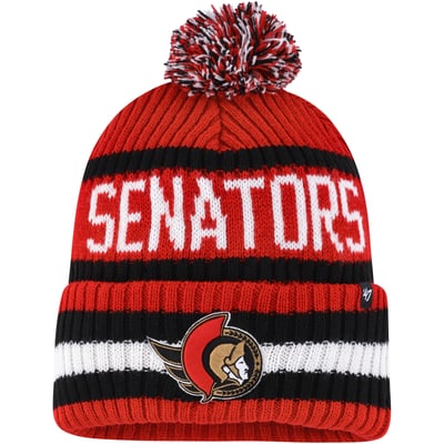 Ottawa Senators '47 Bering Cuffed Knit Hat with Pom - Red/Black