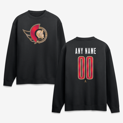 Ottawa Senators  Forged Mascot Personalized Name & Number Sweatshirt - Black
