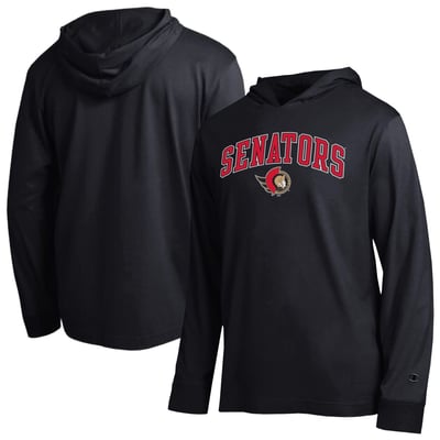 Ottawa Senators Champion All-Star Lightweight Hooded Long Sleeve T-Shirt - Black