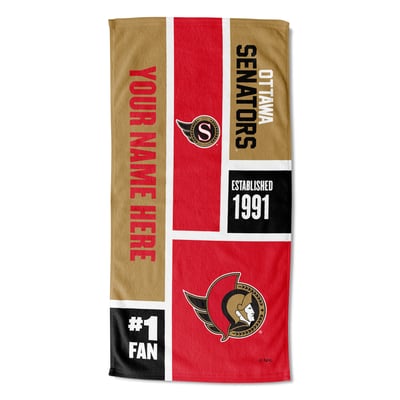 Ottawa Senators The Northwest Group 30" x 60" Personalized Beach Towel