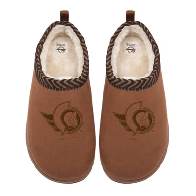 Ottawa Senators ISlide Unisex Tonal Logo Mission Slippers - Tan
