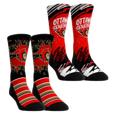  Ottawa Senators Rock Em Unisex Ice Breaker Two-Pack Crew Socks Set - Red