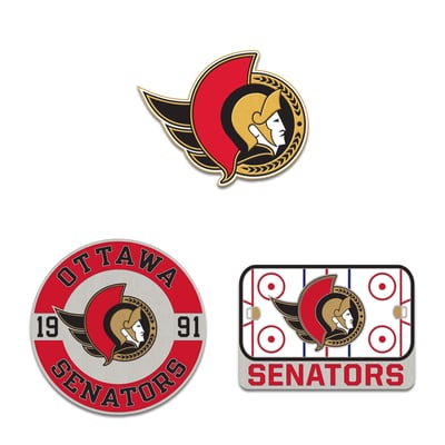 Ottawa Senators WinCraft Three-Piece Collector Pin Set
