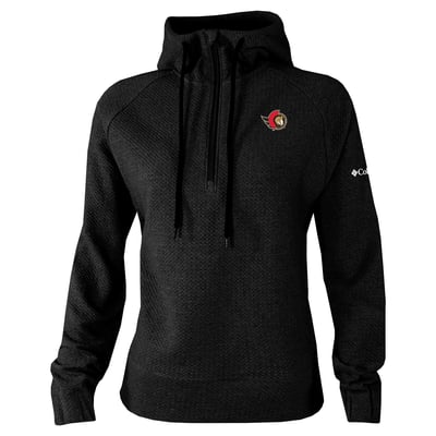 Ottawa Senators Columbia Women's Half-Zip Swingcraft Tri-Blend Hoodie - Black
