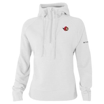 Ottawa Senators Columbia Women's Half-Zip Swingcraft Tri-Blend Hoodie - White
