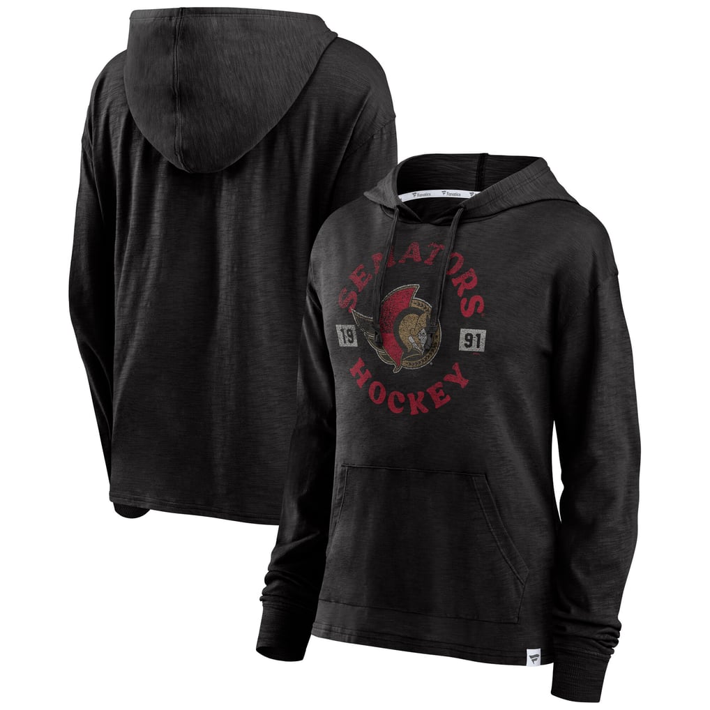 Ottawa Senators Fanatics Women's True Classic Pullover Hoodie - Heather Black