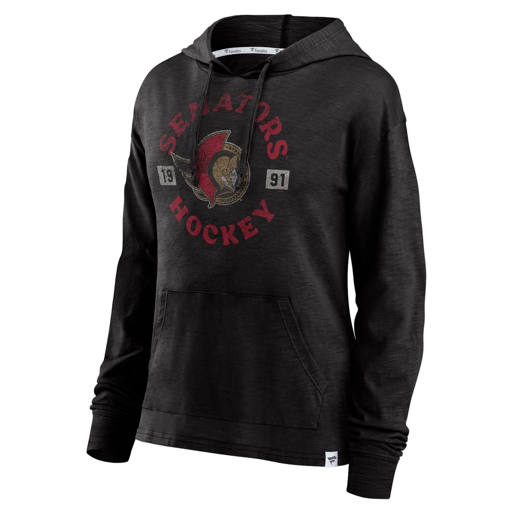  Ottawa Senators Fanatics Women's True Classic Pullover Hoodie - Heather Black