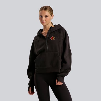 Ottawa Senators lululemon Women's Scuba Oversized Half-Zip Hoodie - Black