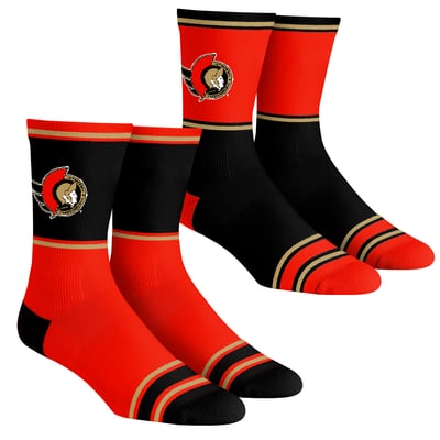  Ottawa Senators Rock Em Youth 2-Pack Color Block Crew Socks Set