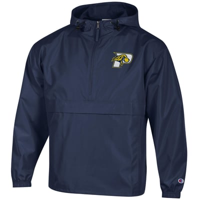 Pace University Setters Champion Packable Half-Zip Hooded Jacket - Navy
