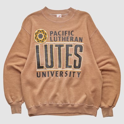 Pacific Lutheran Lutes Jerzees 90s Pullover Sweatshirt - Clay - S by Fanatics Real Vintage