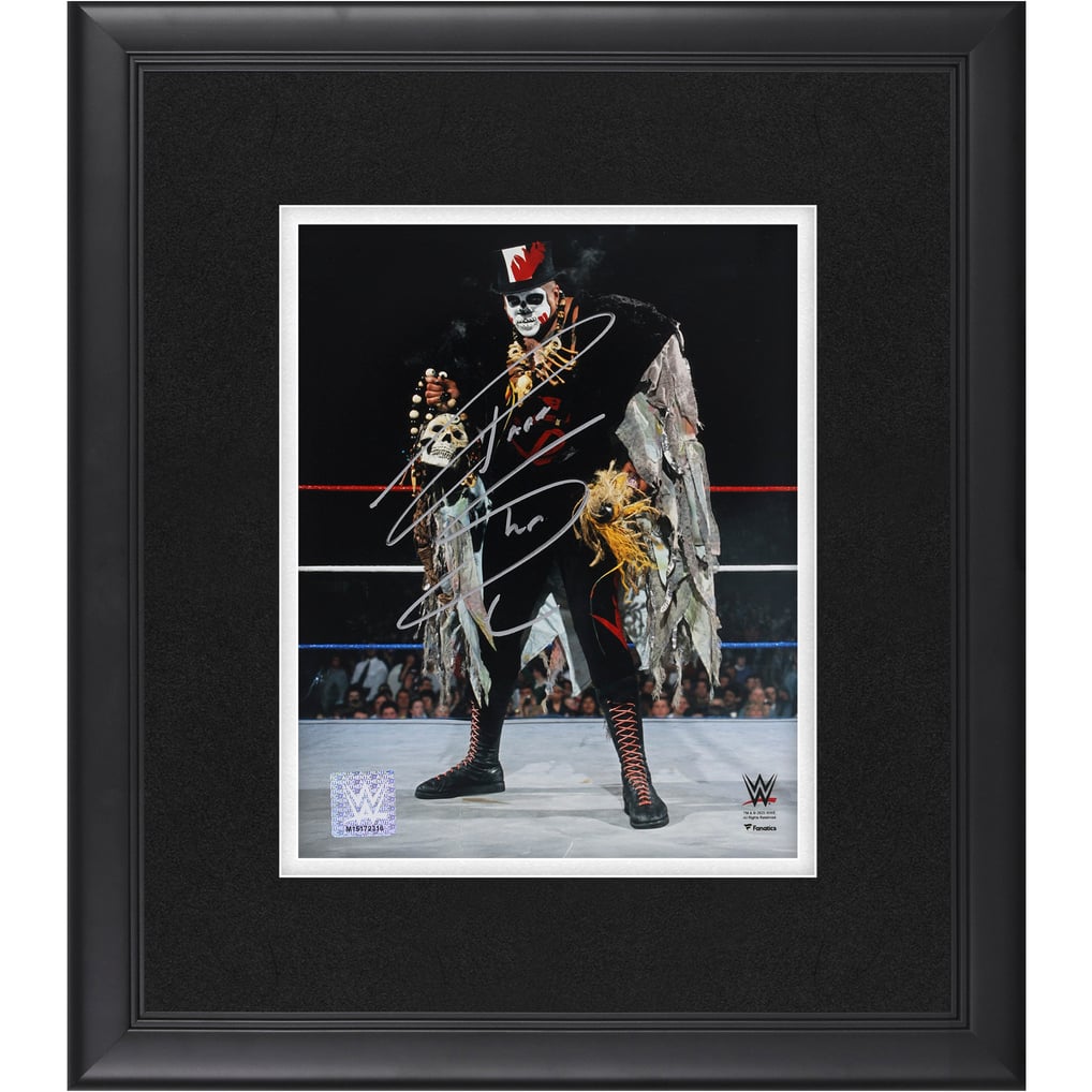 Papa Shango WWE Autographed Fanatics Authentic Framed 8" x 10" In-Ring Pose Photograph  