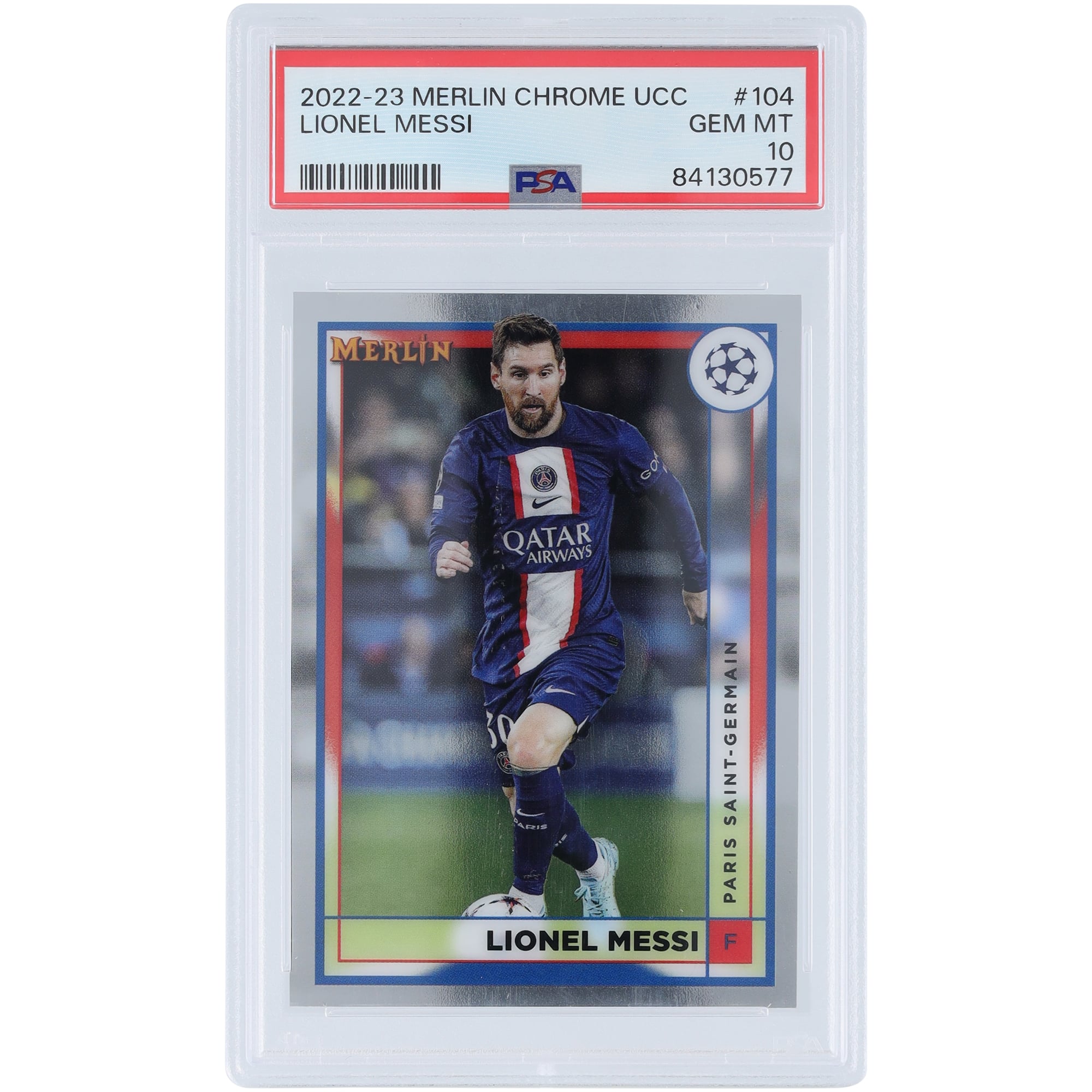 Lionel Messi Paris Saint-Germain 2022-23 Topps Merlin Chrome UCC 