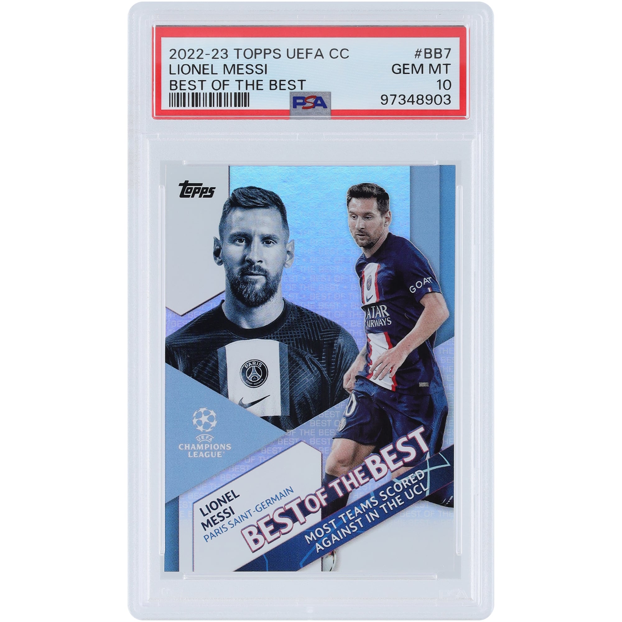 Lionel Messi Paris Saint-Germain 2022-23 Topps UEFA CC Best of the 