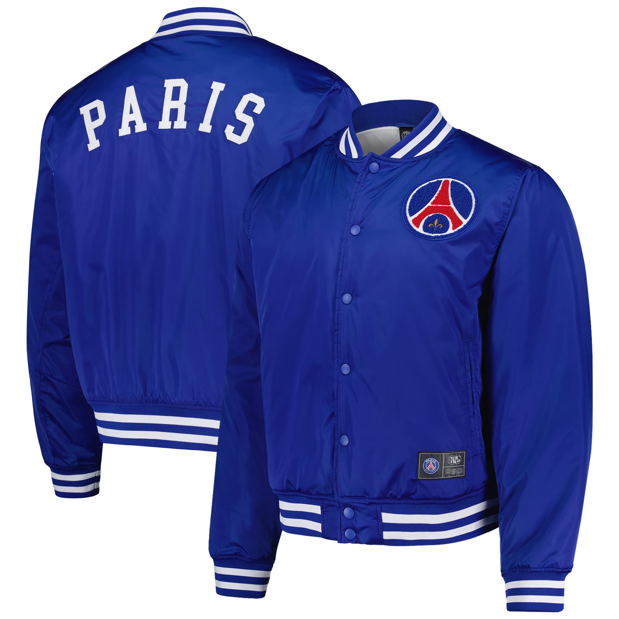 Paris Saint-Germain Fanatics Collegiate Sateen Full-Snap Jacket 