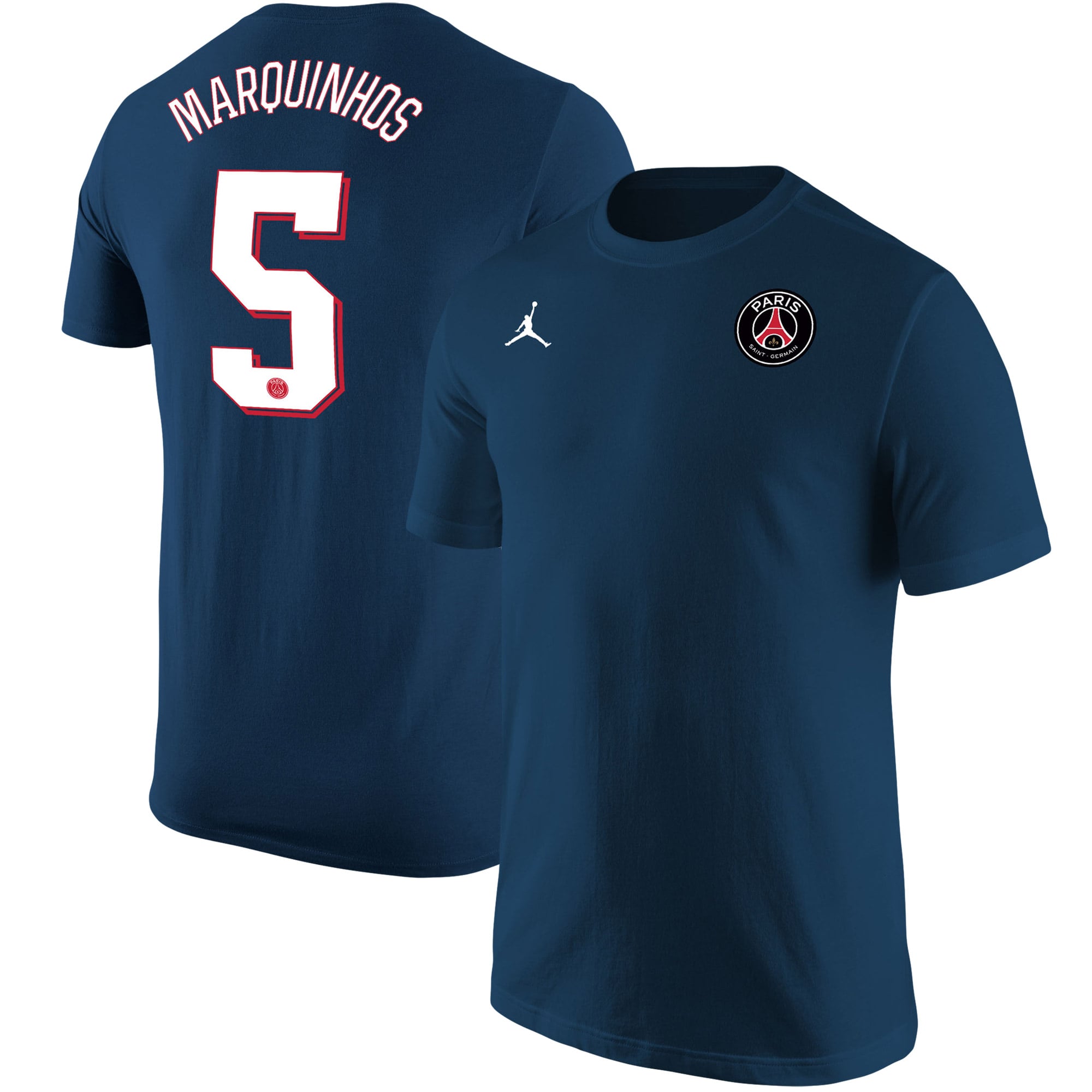 Marquinhos Paris Saint-Germain Jordan Brand Name & Number T-Shirt