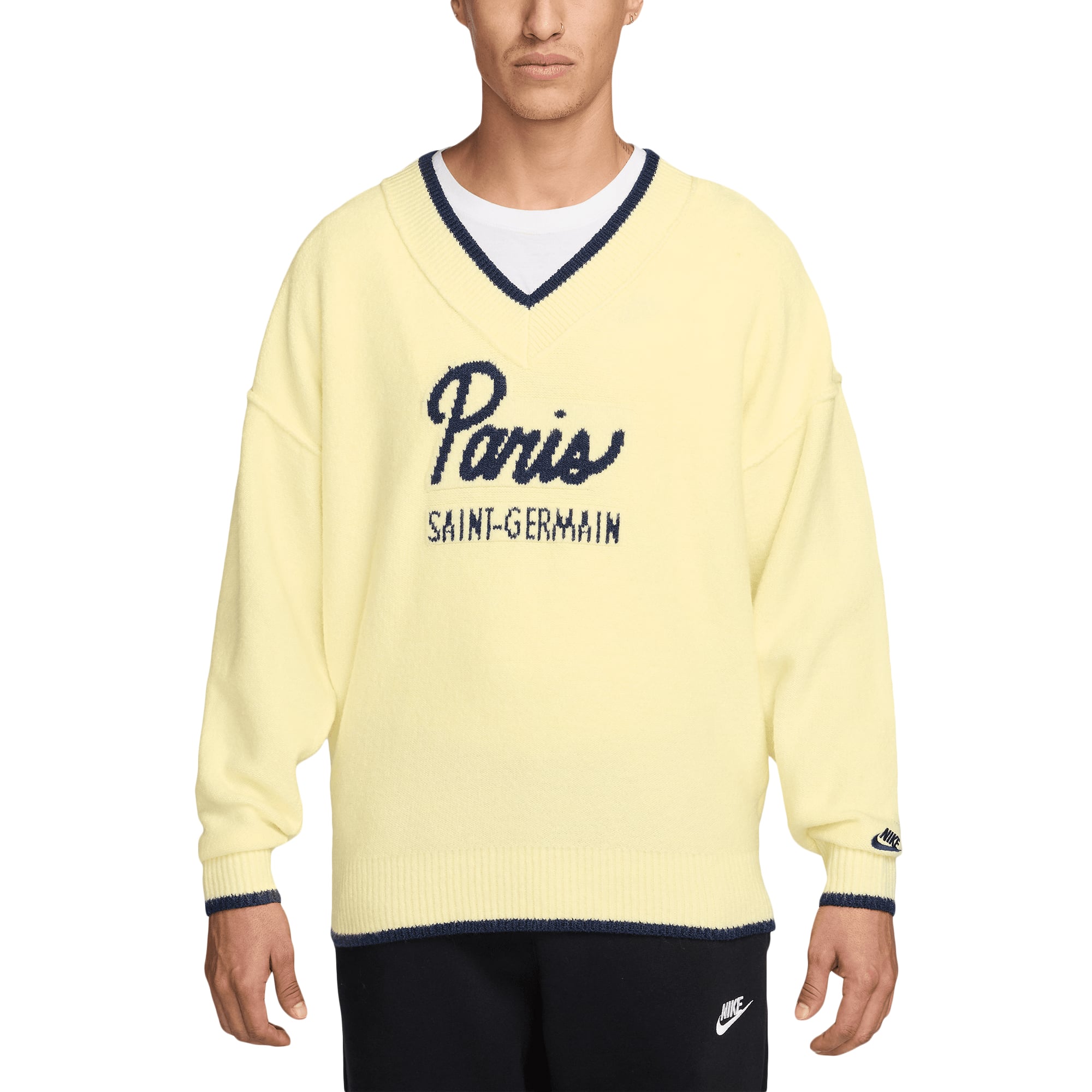 Paris Saint-Germain Nike Knit V-Neck Sweater - Tan