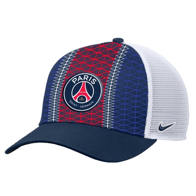 Paris Saint-Germain Nike Unisex Rise Printed Trucker Adjustable Hat - Navy